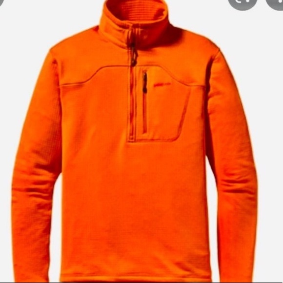 Patagonia Other - PATAGONIA MENS R1 FLEECE PULLOVER XXL
ORANGE W/ZIPPED CHEST POCKET ON LEFT CHEST